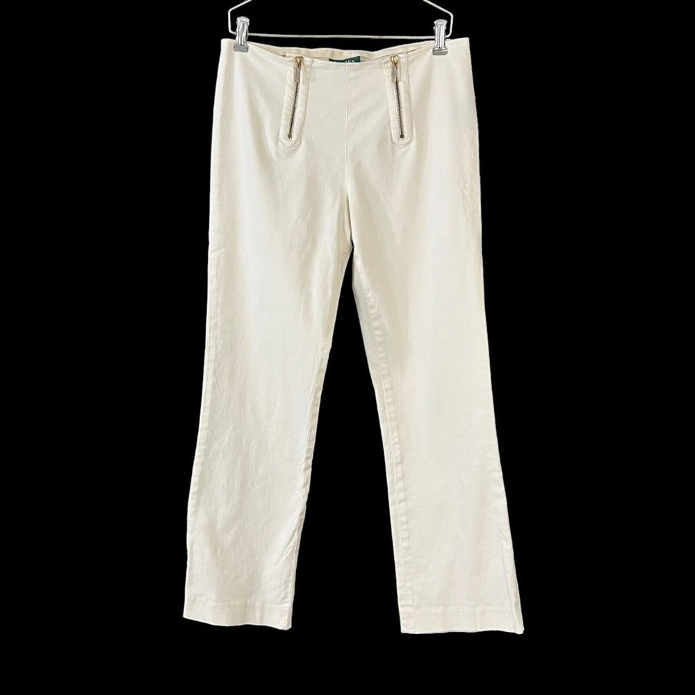 Ralph Lauren Women's Cream Straight Leg Pants